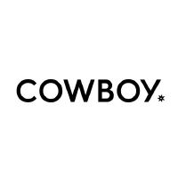 cowboy entreprise de vélos, logo noir avec une petite étoile en bas à droite