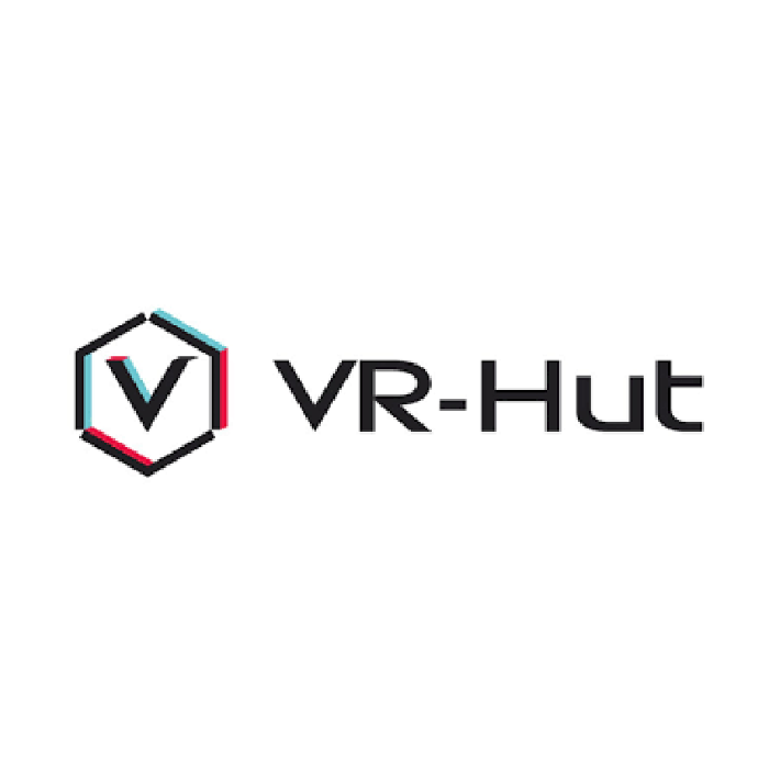 logo van de VR-Hut virtual reality ruimte in Waterloo, boven de Ixina winkel